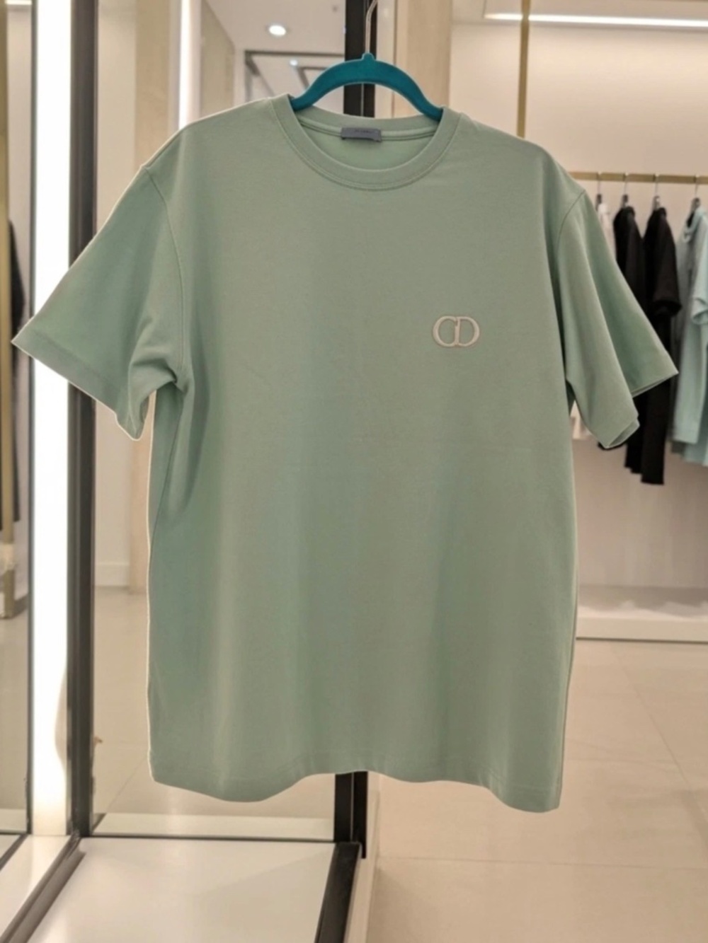 Christian Dior Men’s CD Icon Relaxed-Fit T-Shirt Mint Made In Italy